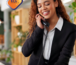 Hotel, reception and call of concierge consultant with African woman, customer care and hospitality enquiry for villa. Staff, service and question at lobby desk with conversation, helping and support.